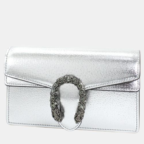 Gucci Silver Leather Duonissos Chain Shoulder bag - Gucci - Modalova