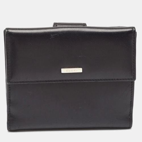 Gucci Black Leather French Wallet - Gucci - Modalova