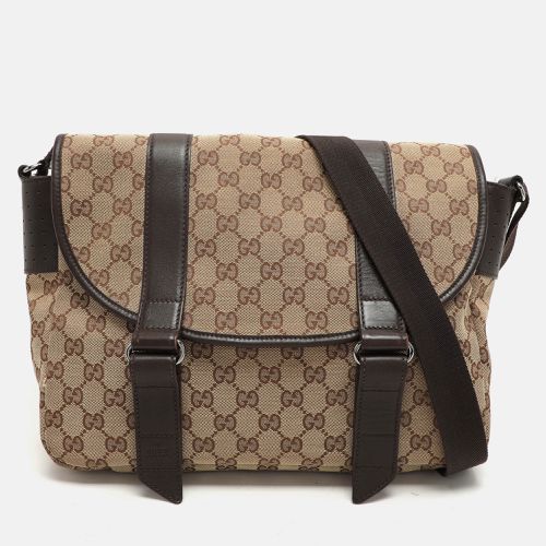 Gucci Beige/Ebony GG Canvas Messenger Bag - Gucci - Modalova