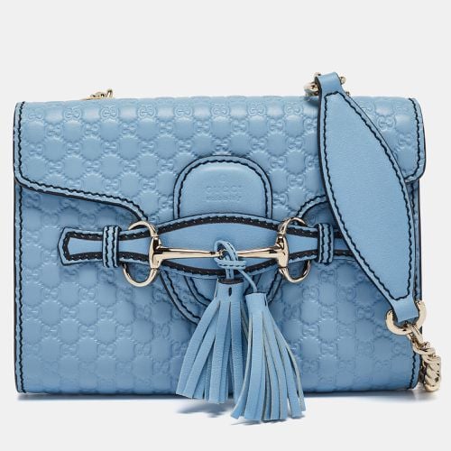 Gucci Blue Microguccissima Leather Mini Emily Chain Crossbody Bag - Gucci - Modalova