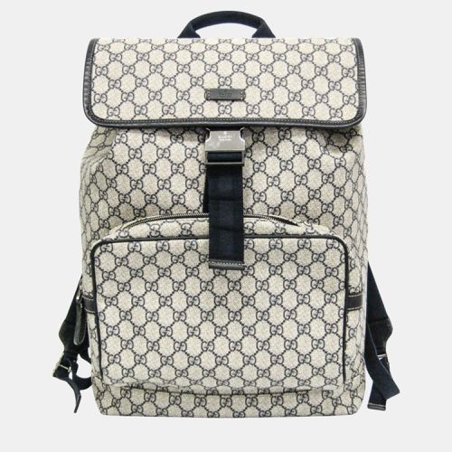 Gucci GG Supreme Beige Navy GG Supreme Backpack - Gucci - Modalova