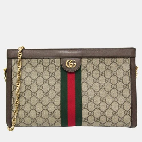 Gucci Ophidia Medium GG Brown PVC Leather Shoulder Bag - Gucci - Modalova