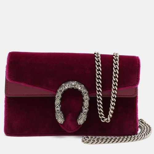 Gucci Purple Velvet and Leather Super Mini Dionysus Crossbody Bag - Gucci - Modalova