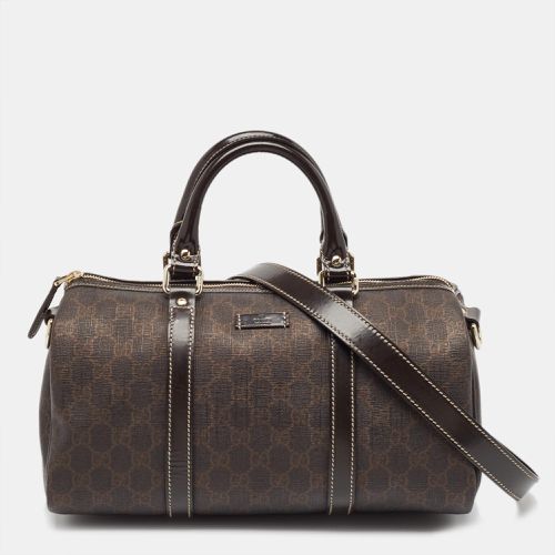 Gucci Dark Brown GG Supreme Canvas and Patent Leather Joy Boston Bag - Gucci - Modalova