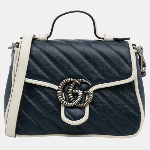 Gucci Blue GG Marmont Torchon Satchel - Gucci - Modalova