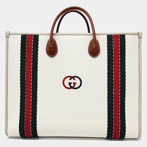 Gucci Interlocking Canvas Tote and Shoulder Bag - Gucci - Modalova