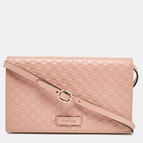 Gucci Old Rose Microguccissima Leather Wallet Crossbody Bag - Gucci - Modalova