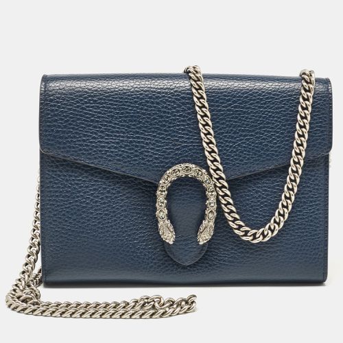 Dark Leather Mini Dionysus Wallet on Chain - Gucci - Modalova