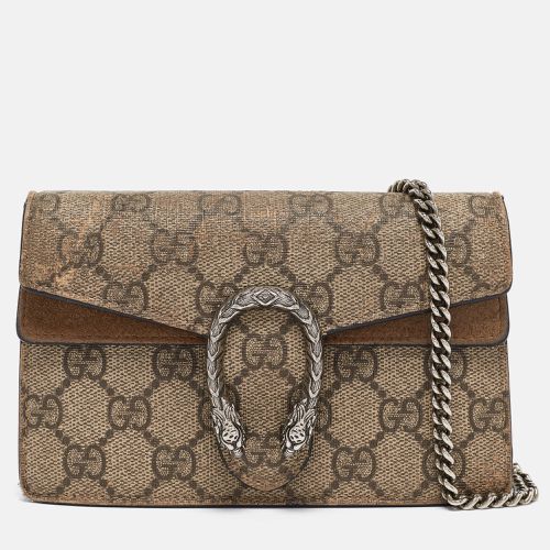 Gucci Beige GG Supreme Canvas and Suede Super Mini Dionysus Shoulder Bag - Gucci - Modalova