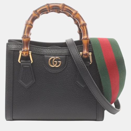 Gucci Black Leather Diana Bamboo Tote Bag - Gucci - Modalova