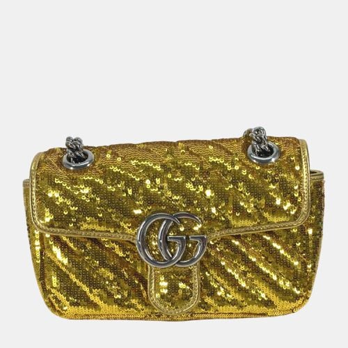 Yellow GG Marmont Crossbody Double Chain Shoulder Bag - Gucci - Modalova