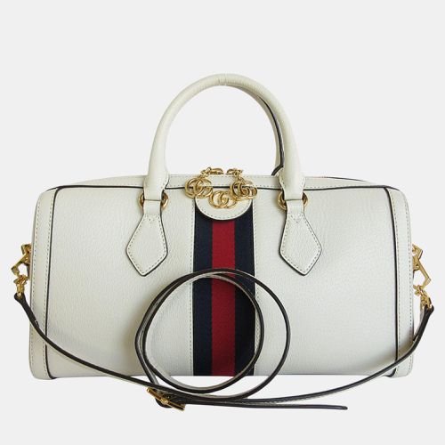 Off- Leather Gold Ophidia Handbag - Gucci - Modalova