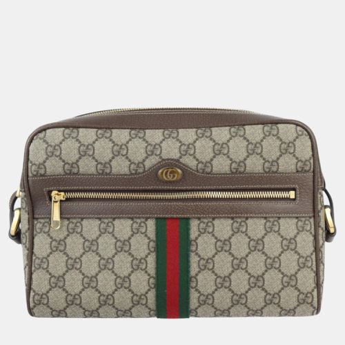 Supreme Canvas Leather Ebony Ophidia GG Small Shoulder Bag - Gucci - Modalova