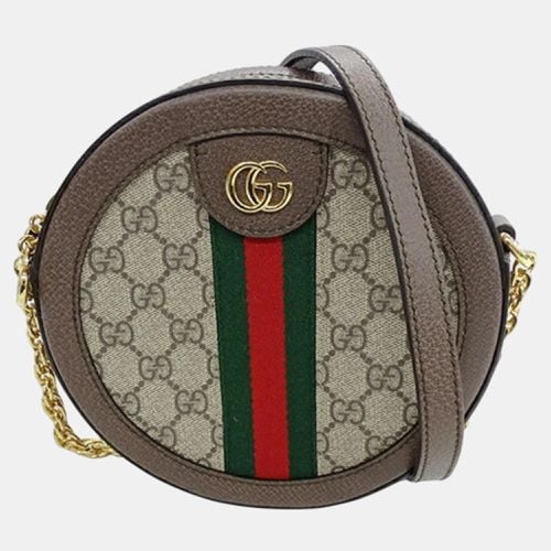 Gucci Brown GG Supreme Canvas Ophidia Chain Shoulder Bag - Gucci - Modalova