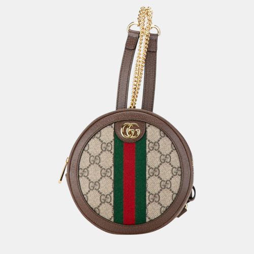 Brown PVC Leather GG Supreme Ophidia Backpack - Gucci - Modalova