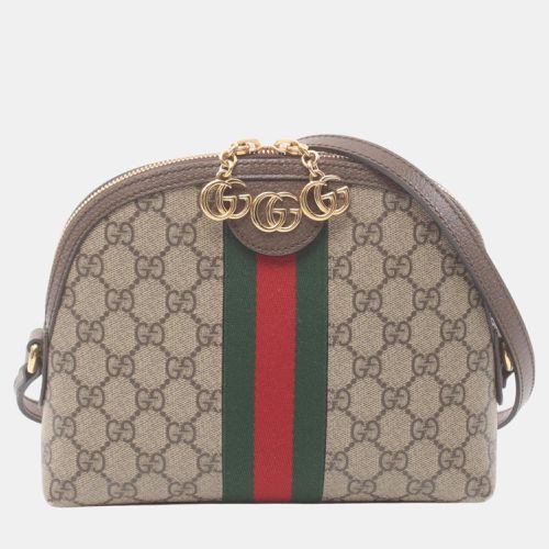 Gucci Coated Canvas Leather Beige Brown Multicolor Ophidia GG Supreme Shoulder Bag - Gucci - Modalova