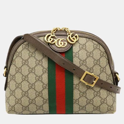 Gucci PVC Leather Beige Mocha Brown Ophidia GG Supreme Sherry Line Small Shoulder Bag - Gucci - Modalova