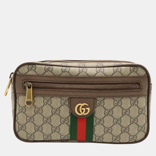 Gucci PVC Leather Khaki Beige Mocha Brown Ophidia GG Supreme Belt Bag - Gucci - Modalova