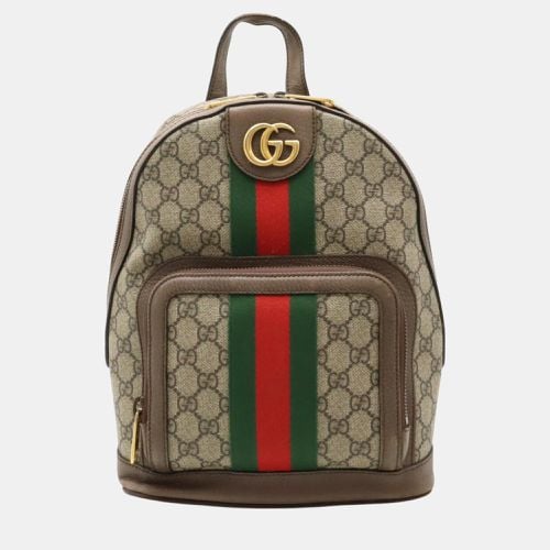 Gucci PVC Beige Mocha Brown Ophidia GG Supreme Small Backpack - Gucci - Modalova