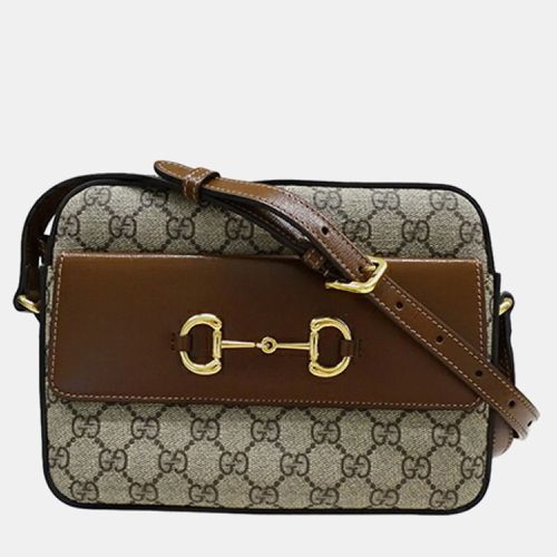 Gucci GG Supreme Canvas Small Brown Horsebit 1955 Shoulder Bag - Gucci - Modalova