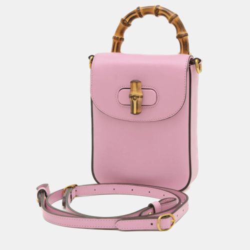 Gucci Calf Pink Bamboo Shoulder Bag - Gucci - Modalova