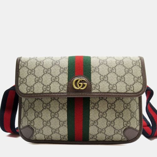 Gucci Beige Brown GG Supreme Body Bag - Gucci - Modalova