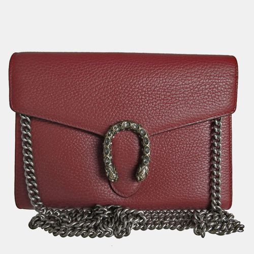 Gucci Leather Metal Dark Red Dionysus Shoulder Bag - Gucci - Modalova