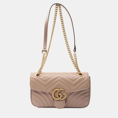 Gucci Leather Pink GG Marmont Quilted Small Shoulder Bag - Gucci - Modalova