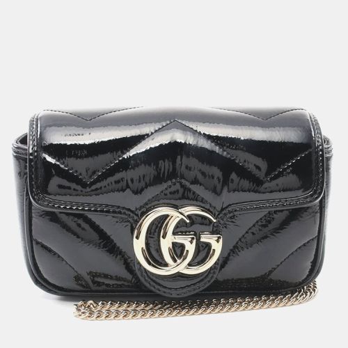 Gucci Leather Black GG Marmont Super Bag - Gucci - Modalova