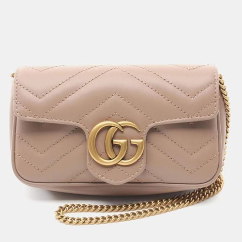 Gucci Leather Pink GG Marmont Super Bag - Gucci - Modalova