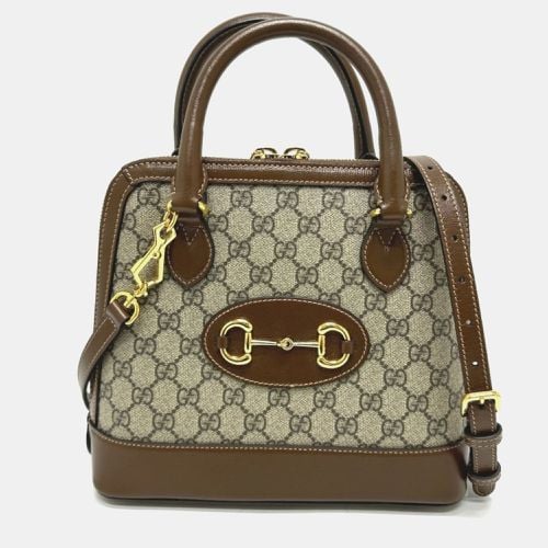 Gucci Supreme Canvas Brown GG Horsebit Shoulder Bag - Gucci - Modalova