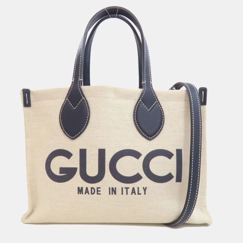 Gucci Canvas Printed Handbag - Gucci - Modalova