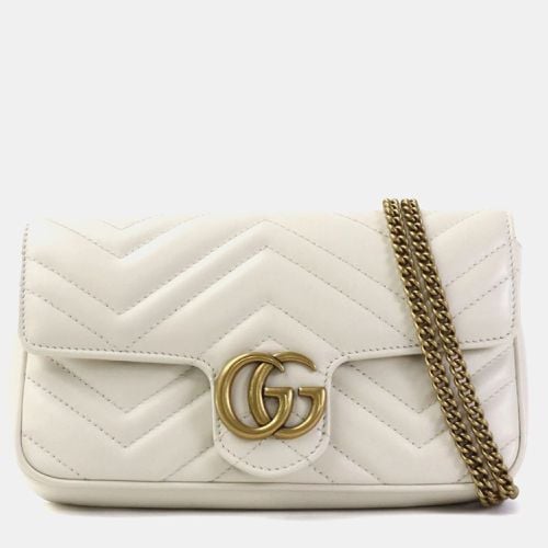 Gucci Leather Ivory GG Marmont Shoulder Bag - Gucci - Modalova