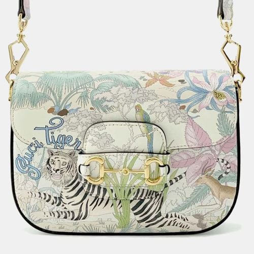 Gucci Horsebit 1955 Animal Print Shoulder Bag - Gucci - Modalova