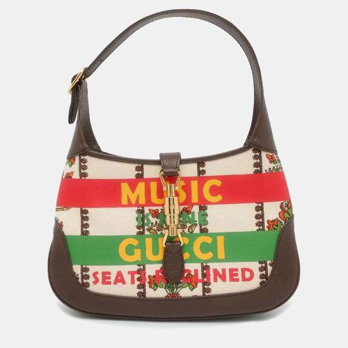 Gucci Canvas Leather Jackie 1961 Small Shoulder Bag - Gucci - Modalova