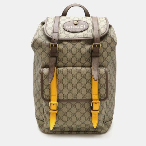 Gucci PVC Leather Beige Yellow Soft GG Supreme Courier Backpack - Gucci - Modalova