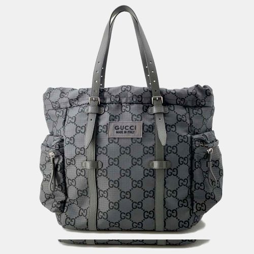 Gucci GG Nylon Leather Tote Bag - Gucci - Modalova