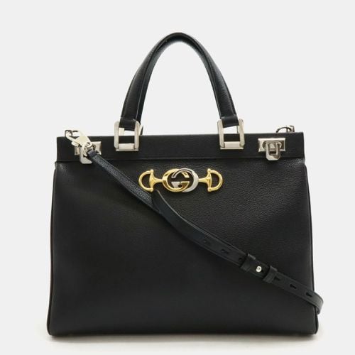 Gucci Leather Black Zumi Medium Handbag - Gucci - Modalova