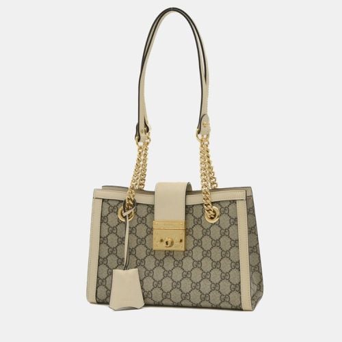 Gucci Beige GG Supreme Padlock Chain Shoulder bag - Gucci - Modalova