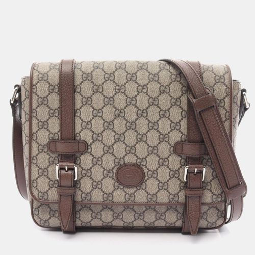 Gucci Coated Canvas Leather Beige Brown GG Supreme Shoulder Bag - Gucci - Modalova