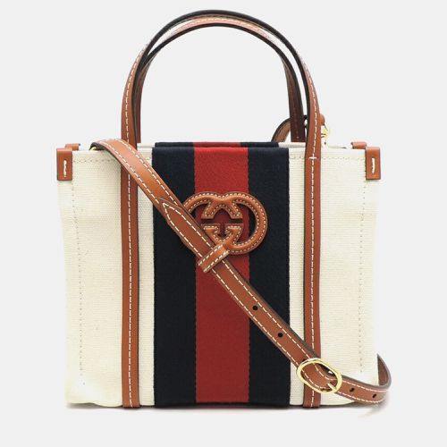 Gucci Canvas White Interlocking G Tote Bag - Gucci - Modalova