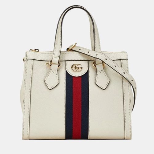 Gucci White Ivory Leather Ophidia Handbag - Gucci - Modalova