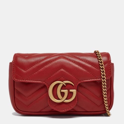 Matelassé Leather Super Mini GG Marmont Bag - Gucci - Modalova