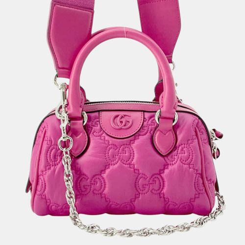 Gucci Pink Nylon Leather GG Matelasse Mini Travel Bag - Gucci - Modalova