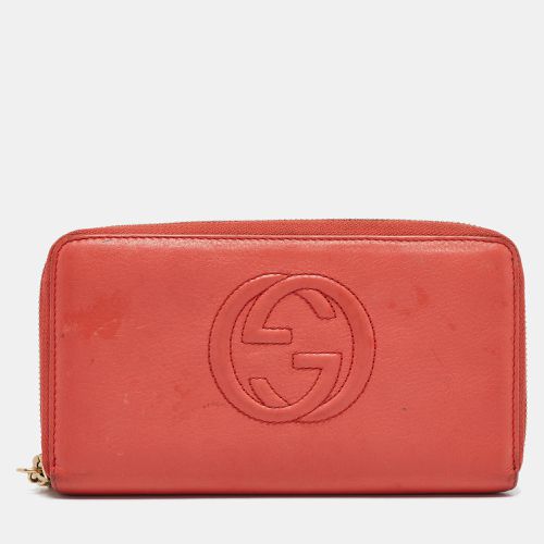 Gucci Orange Leather Soho Zip Continental Wallet - Gucci - Modalova