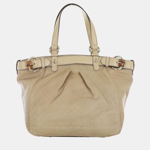 Gucci Leather Bamboo Buckle Tote Bag - Gucci - Modalova