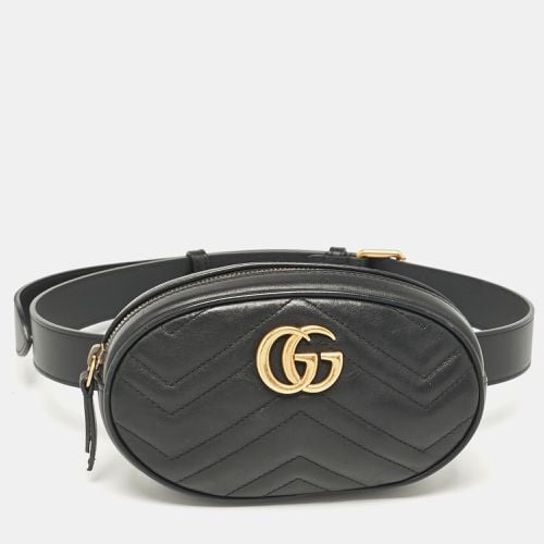 Gucci Black Matelassé Leather Mini GG Marmont Belt Bag - Gucci - Modalova