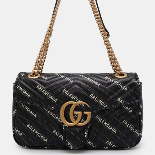 Gucci Black Leather The Hacker Project GG Marmont Shoulder Bag - Gucci - Modalova