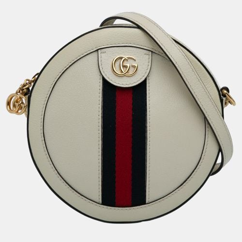 Gucci White Mini Round Ophidia Leather Crossbody Bag - Gucci - Modalova