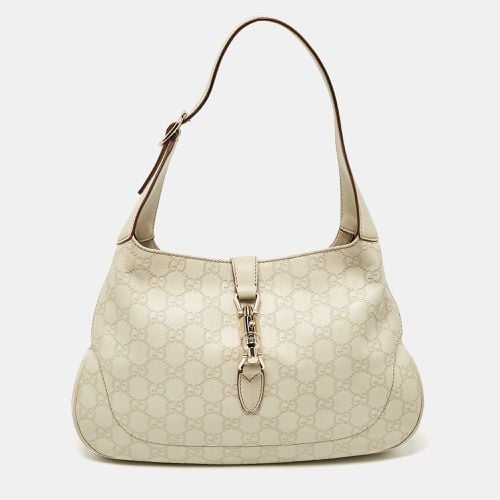 Gucci Off White Guccissima Leather Jackie Shoulder Bag - Gucci - Modalova